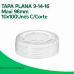 TAPA PLANA 9-14-16 Maxi 98mm 10x100Unds C/Corte