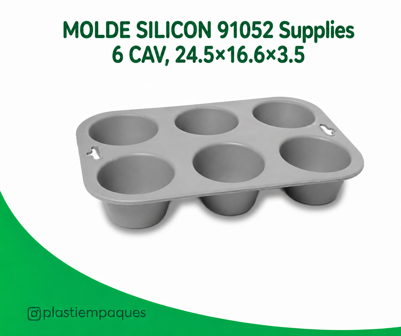 molde-silicon-91052-supplies-6-cav-24-516-63-5 MOLDE SILICON 91052 Supplies 6 CAV, 24.5x16.6x3.5 - Imagen 1