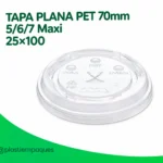 TAPA PLANA PET 70mm 5/6/7 Maxi 25x100