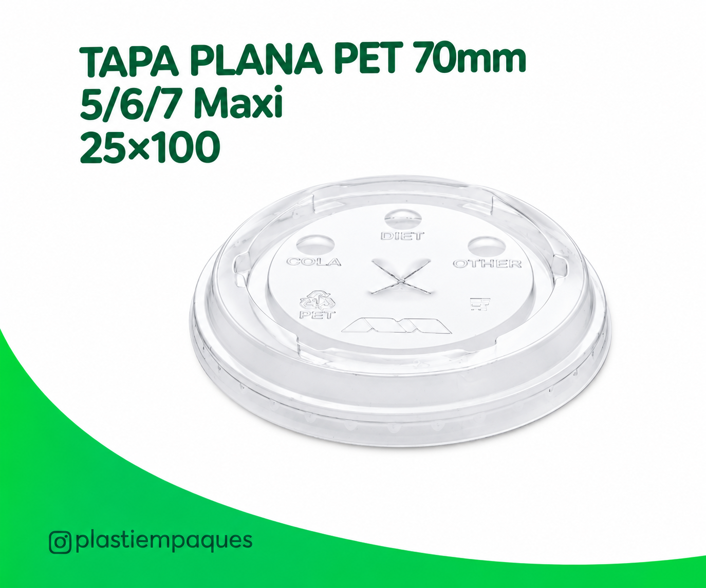 tapa-plana-pet-70mm-567-maxi-25100 TAPA PLANA PET 70mm 5/6/7 Maxi 25x100 - Imagen 1