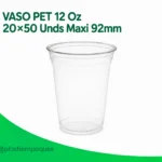 VASO PET 12 Oz 20x50 Unds Maxi 92mm
