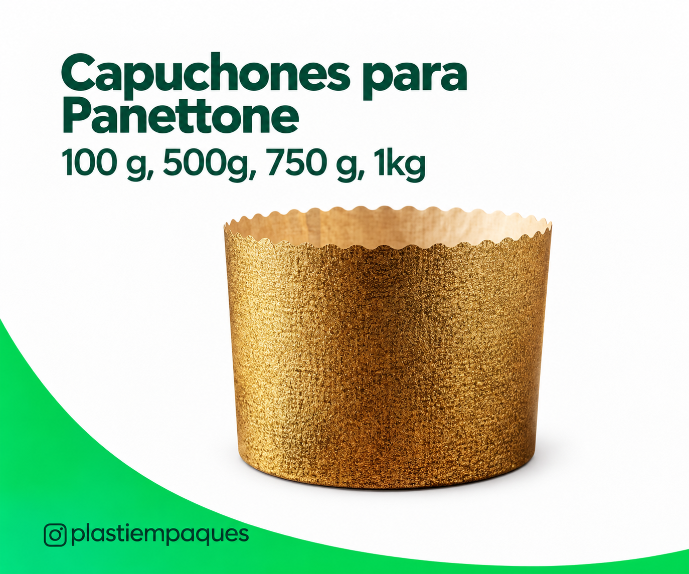 Capuchones para Panettone 100 g, 500g, 750 g, 1kg Capuchones para Panettone 100 g, 500g, 750 g, 1kg - Imagen 1